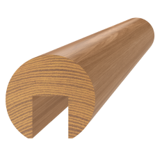 Dřevěný profil ø 42 x 3000 mm (17 x 20 mm), broušený dub