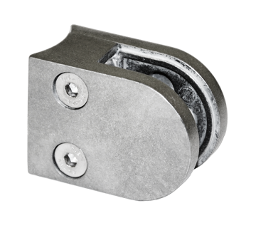 ZAMAK svorka skla na trubku ø 42.4mm (50x40x27mm) materiál: slitina AL / ZN, bez povrchové úpravy (možnost lakování), balení neobsahuje gumičky na sklo