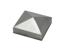 Ukončení stříška jeklu 40 x 40 mm, broušená nerez AISI 304