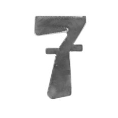 Číslo domovní 7, 120x80x3mm hladké, bez povrchové úpravyvy