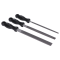 3 dílná sada dielenských pilníků délka 150mm, sek 2, obsahuje: úsečkový, kruhový, plochý