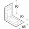 úhelník s prolisem 90x90x65mm, 2,0mm, pozink, díry průměr 5mm-16ks, 7mm-12ks, 11mm-2ks