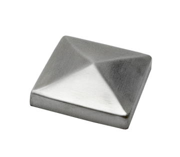 Ukončení stříška na jekl (60x60mm), broušená nerez K320 / AISI304