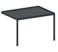 Bioklimatická pergola, hliníková 3 x 4 m, montovaná na stěnu