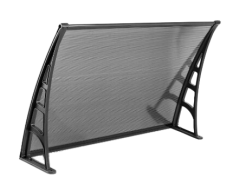 Přístřešek nad vchodové dveře 700x1200mm, černý