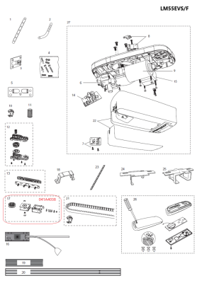 041A4038 napínací mechanismus kolejnice
