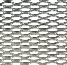 Tahokov  Zn, kosočtverečné oko: 44x12mm, můstek: 5mm (1000x2000x1.5mm)