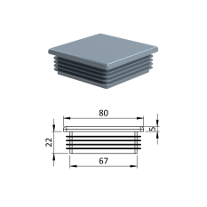 Krytka plastová 80 x 80 mm