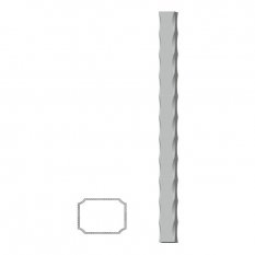 Uzavretý profil 50x30x2,5mm, čierny S235, zdobený po hranách L=1000mm, cena za 1ks(1m)