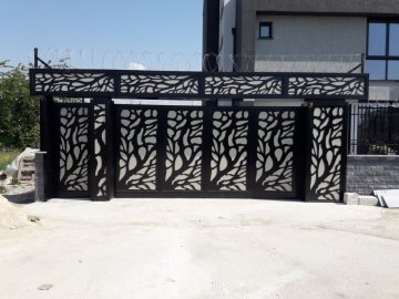 Designová kovová výplň, laserem vypálený vzor 1238, rozměr 1000x2000x2,5 mm, bez povrchové úpravy, perforace 37%