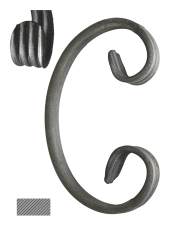 Céčko 130x75mm, 12x6mm, hladké, široké oboustranné rozkování