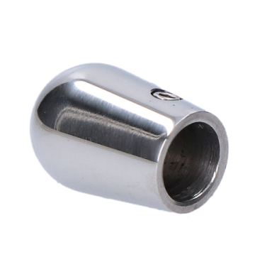 Ukončení (ø 20mm) na trubku ø 12mm, otvor ø 12.2mm leštěná nerez /AISI304