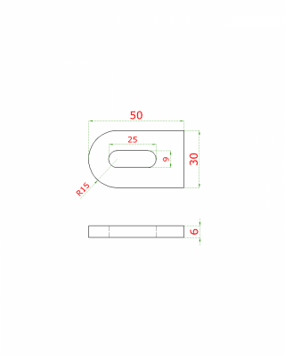 Navařovací deska (použitelná např. k držákům skla EB1-0120), broušená nerez K320 / AISI304