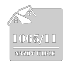 Domovní číslo, vzor 001, bez povrchové úpravy