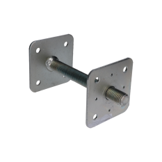 Kotvící patka pilíře 110x110 s pevnou horní deskou 110x110, maticí M24, pozink, výška 200mm