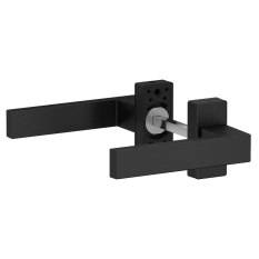 Hliníková sada klika/klika, černý broušený elox