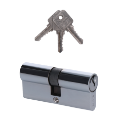 Cylindrická vložka EURO 35/35mm, niklová, 3 klíče, šroub M5x65mm