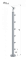 Nerezový sloup, vrchní kotvení, 6 řadový průchodný, vrch nastavitelný (ø 42,4x2 mm), leštěná nerez / AISI304