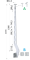 Nerezový vypalovaný sloup, boční kotvení, 8děrový