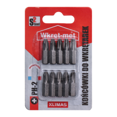 10 dílny blister bitů PH2, délka 25mm