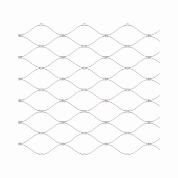 Nerezová lanková síť, 0,8x25 m (šxd), oko 60x104 mm, průměr lanka 2 mm, AISI316
