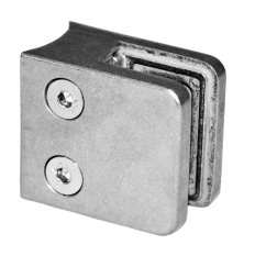 ZAMAK svorka skla na trubku ø 42,4 mm (45x45x27 mm) materiál: slitina AL / ZN, bez povrchové úpravy (možnost lakování), balení neobsahuje gumičky na sklo