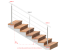 Nerezový sloup, vrchní kotvení, 4 děrový koncový, vrch nastavitelný (ø42,4x2 mm), broušená nerez K320 / AISI316