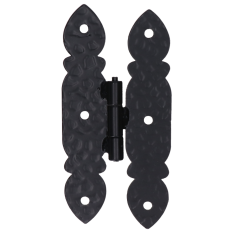 Kování ozdobné, 142x70x3mm, povrch RAL9005 matná