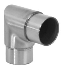 Spojka 90° na trubku ø 42,4 mm, broušená nerez AISI 316