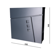 Schránka poštová, max A4, farba: RAL 7016