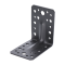 Úhelník s prolisem 90x90x65 mm, 2,0 mm, černý, díry průměr 5 mm - 16 ks, 7 mm - 12 ks, 11 mm - 2 ks