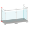 Nerezový sloup, vrchní kotvení, výplň: sklo, pravý, vrch pevný, (ø 42.4x2mm), broušená nerez K320 /AISI304