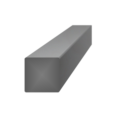 Tyč štvorcová plná 14x14mm, čierna S235, hladká L=1000mm, cena za 1ks(1m)