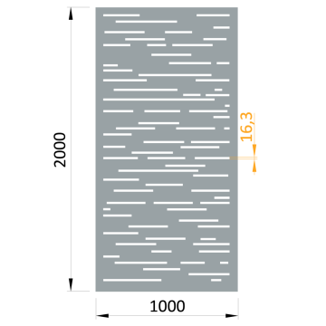 AL plech, vzor 8311, 1000x2000x3mm, preliačený od vozíka