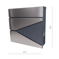 Poštovní schránka, kombinace nerez a pozinkovaného plechu