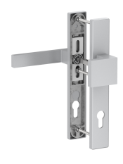 Hliníková sada se štítem klika/koule, stříbrná