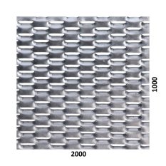 Tahokov Zn, oko: 47x18mm, mostík: 8mm (2000x1000x1,5mm), orientace oka: rozměr oka 47mm je rovnoběžná s rozměrem tabule