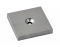Podložka čtvercová spodní (40x40x6 mm / díra ø 10 / 5 mm), broušená nerez K320 / AISI304