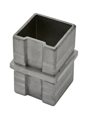 Spojka napájecí, přímá na jekl 40x40x2mm, broušená nerez K320 / AISI304