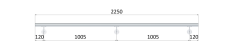 Madlo ø 42.4mm, L-2250mm, leštěná nerez AISI304