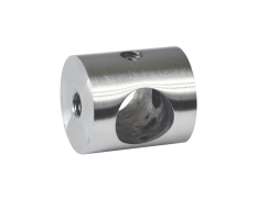 Držák tyče ø 12 mm, plochý, závit M5, broušená AISI 304