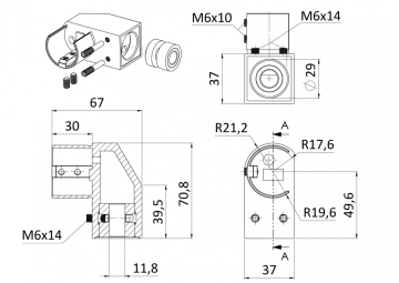 Ukotvenie na francúzsky balkón (ľavé), pre trubku ø 42,4mm, brúsená nerez K320/ AISI304