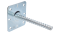 Pätka stĺpika s podstavcom 130x205mm, 3mm pozink, počet děr o průměru 12mm-4ks, počet otvorov 6/9mm-4ks