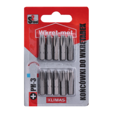 10 dílny blister bitů PH3, délka 25mm