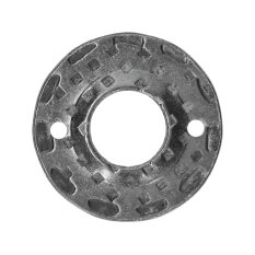 Štít ke kličce ozdobný ø 50mm, tloušťka 2mm, otvor na kliku ø20 mm