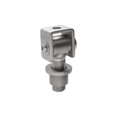 Navařovací pant M12, otevíratelný 90°, nastavitelný 1D, broušená nerez / AISI 304