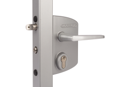 LOCINOX® Zámkový set LAKQ U2 pro profil Ø30 - Ø50 mm (kazeta, zámek, hliníkové kliky, cylindrická vložka), volitelná barva RAL