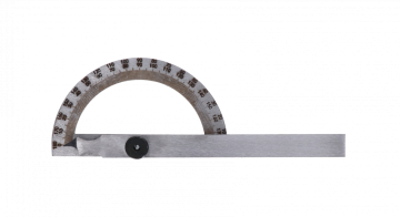 Uhlomer oblúkový KINEX, NEREZ, 0-180°, 120x200 mm