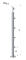 Nerezový sloup, vrchní kotvení, 4 řadový, průchodný, vrch nastavitelný, (ø 42,4x2 mm), broušená nerez K320 / AISI304