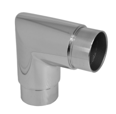 Spojka rohová 90 ° na trubku ø 42.4mm, leštěná nerez / AISI304